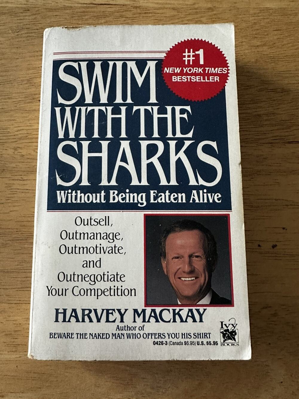 Harvey Mackay Swim With The Sharks 1989 First Ballantine Mass Market Paperback